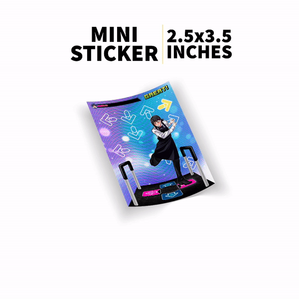 DDR mini sticker, no curve